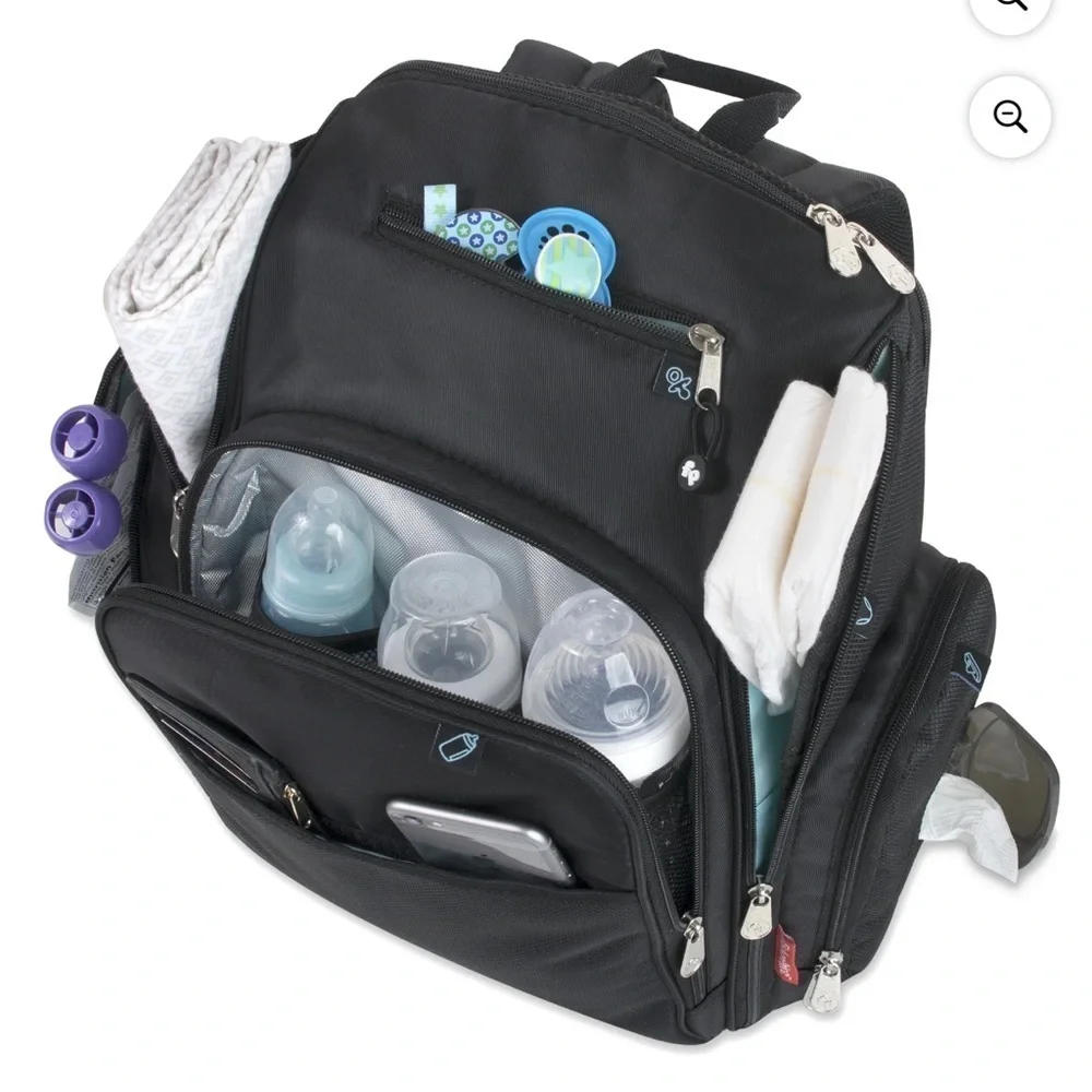 Fisher Price Black Diaper Bag Backpack